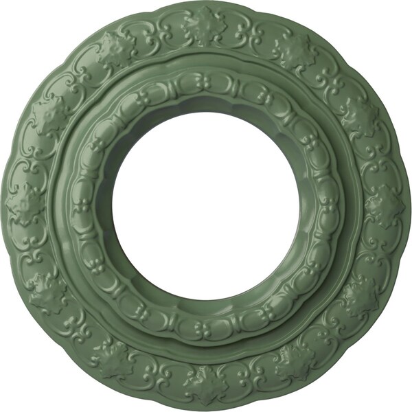Ekena Millwork Lisbon Ceiling Medallion (Fits Canopies up to 7"), 15 3/8"OD x 7"ID x 1"P, Athenian Green CM15LIAGF - main